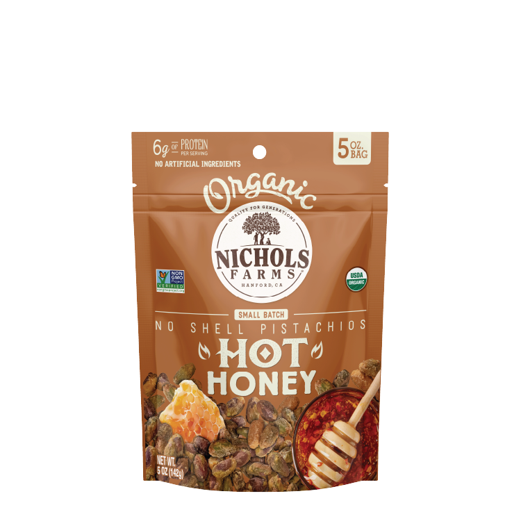 No Shell Organic Hot Honey Pistachios